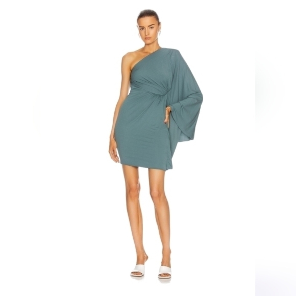 ALEXANDRE VAUTHIER DRAPED‎ ONE SHOULDER MINI DRESS